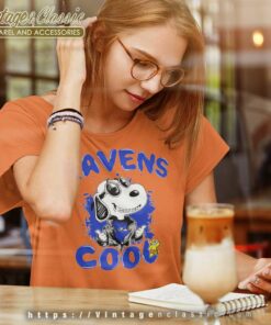 Baltimore Ravens Snoopy Joe Cool Women TShirt