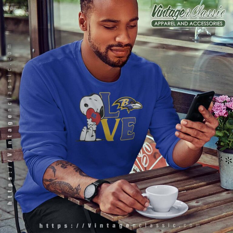 Baltimore Ravens Snoopy Love Heart Sweatshirt Baltimore Ravens Snoopy Love Heart Sweatshirt