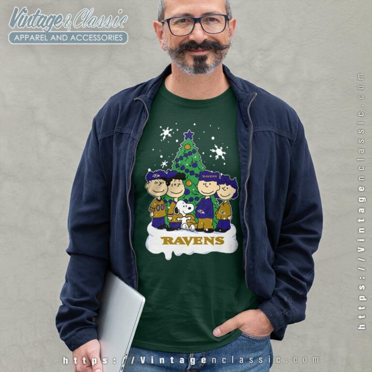 Baltimore Ravens Snoopy Peanuts Christmas Long Sleeve Tee Baltimore Ravens Snoopy Peanuts Christmas Long Sleeve Tee