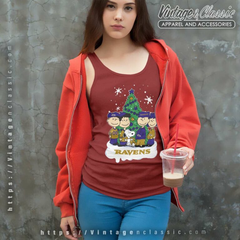 Baltimore Ravens Snoopy Peanuts Christmas Tank Top Racerback Baltimore Ravens Snoopy Peanuts Christmas Tank Top Racerback