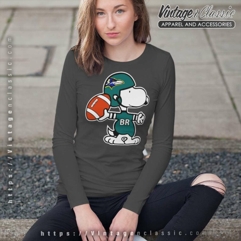 Baltimore Ravens Snoopy Players Funny Long Sleeve Tee Baltimore Ravens Snoopy Players Funny Long Sleeve Tee