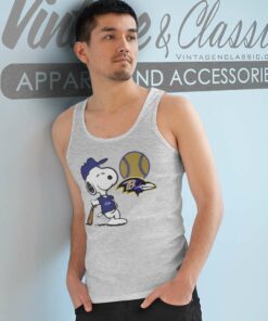 Baltimore Ravens Snoopy Tank Top Racerback