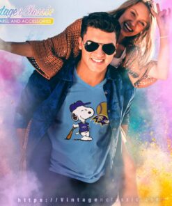 Baltimore Ravens Snoopy V Neck TShirt