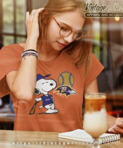 Baltimore Ravens Snoopy Women TShirt