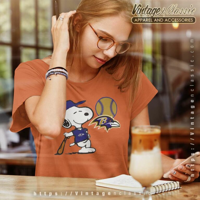 Baltimore Ravens Snoopy Women TShirt Baltimore Ravens Snoopy Women TShirt