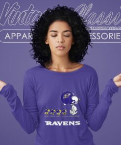 Baltimore Ravens Snoopy Woodstock Team Walking Shirt