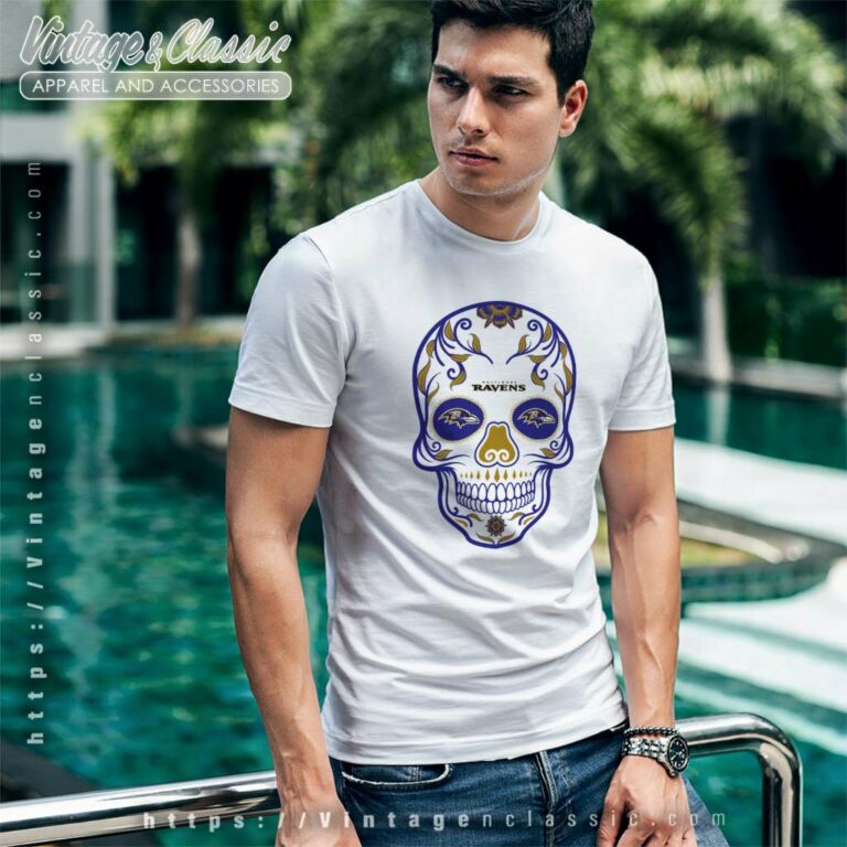 Baltimore Ravens Sugar Skull T Shirt Baltimore Ravens Sugar Skull T Shirt