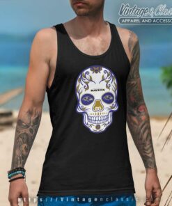Baltimore Ravens Sugar Skull Tank Top Racerback