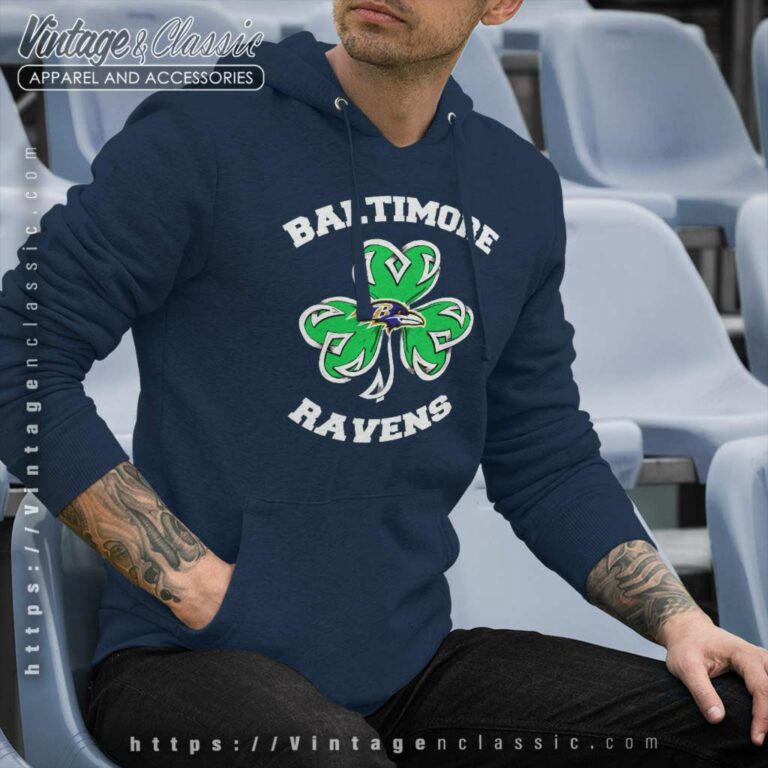 Baltimore Ravens Three Leaf Clover St Patricks Day Hoodie Baltimore Ravens Three Leaf Clover St Patricks Day Hoodie