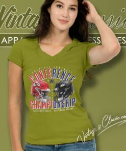 Baltimore Ravens Vs Kansas City Chiefs 2023 Afc Championship Matchup Shirt 5 Baltimore Ravens Vs Kansas City Chiefs 2023 Afc Championship Matchup V Neck TShirt