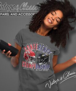 Baltimore Ravens Vs Kansas City Chiefs 2023 Afc Championship Matchup Shirt 6 Baltimore Ravens Vs Kansas City Chiefs 2023 Afc Championship Matchup Women T Shirt