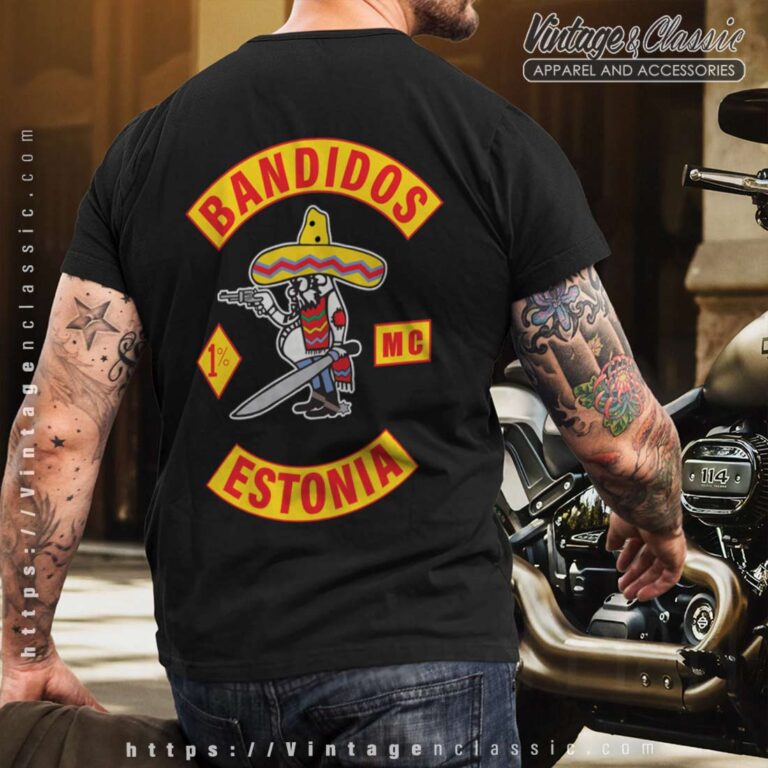 Bandidos MC Estonia T shirt Back Bandidos MC Estonia T shirt Back