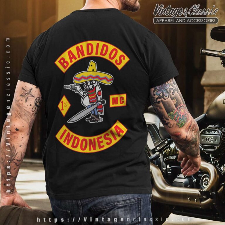 Bandidos MC Indonesia T shirt Back Bandidos MC Indonesia T shirt Back