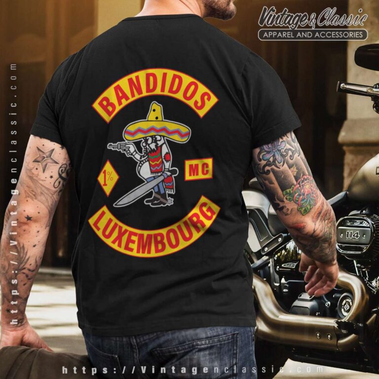 Bandidos MC Luxembourg T shirt Back Bandidos MC Luxembourg T shirt Back