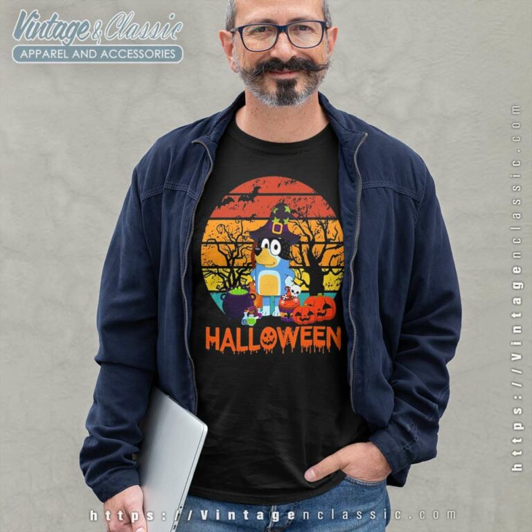 Bandit Bluey Halloween Witch Shirt Gift For Father Longsleeves Bandit Bluey Halloween Witch Shirt Gift For Father Longsleeves