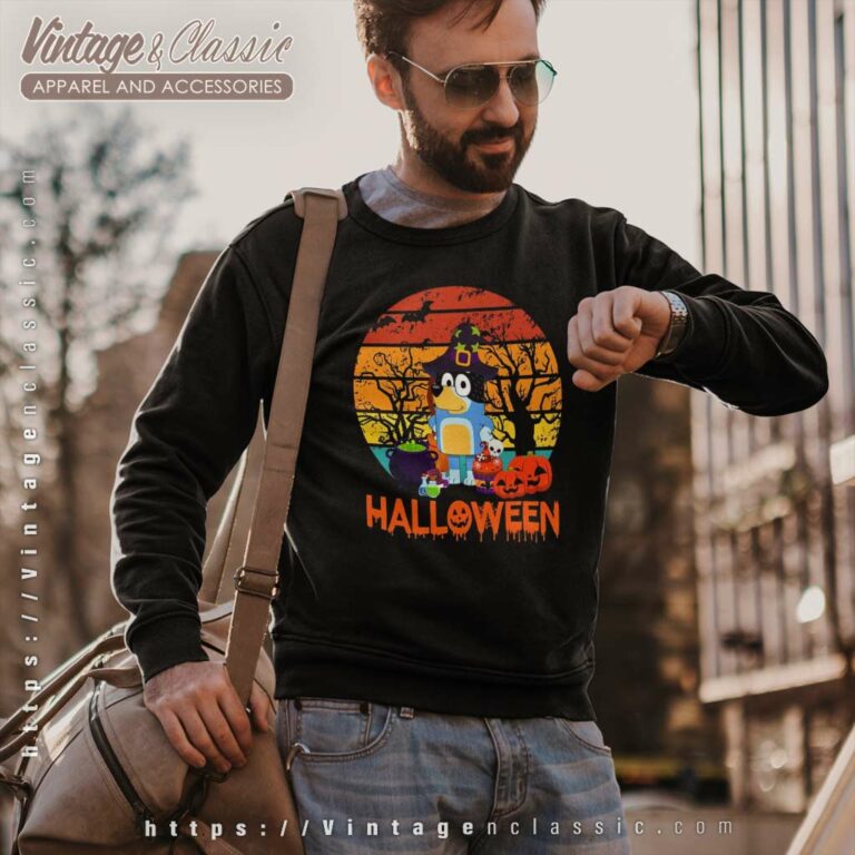 Bandit Bluey Halloween Witch Shirt Gift For Father Sweetshirt Bandit Bluey Halloween Witch Shirt Gift For Father Sweetshirt