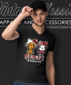 Bape X Hello Kitty Baby Milo Shirt 7 Bape X Hello Kitty Baby Milo V Neck TShirt