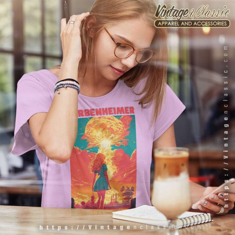 Barbenheimer Barbie Art Poster Women TShirt Barbenheimer Barbie Art Poster Women TShirt