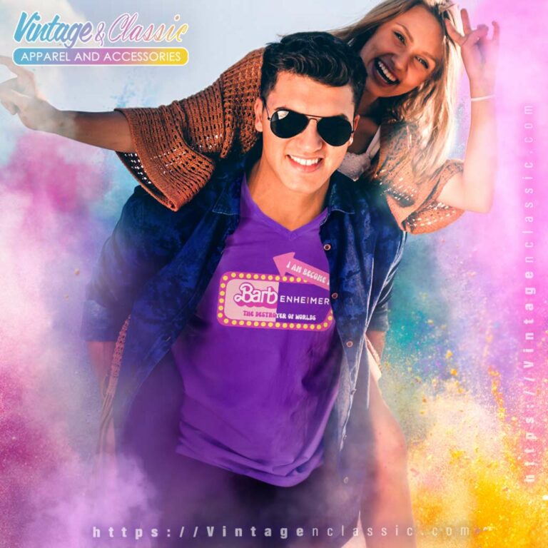 Barbenheimer I Am Become Death V Neck TShirt Barbenheimer I Am Become Death V Neck TShirt