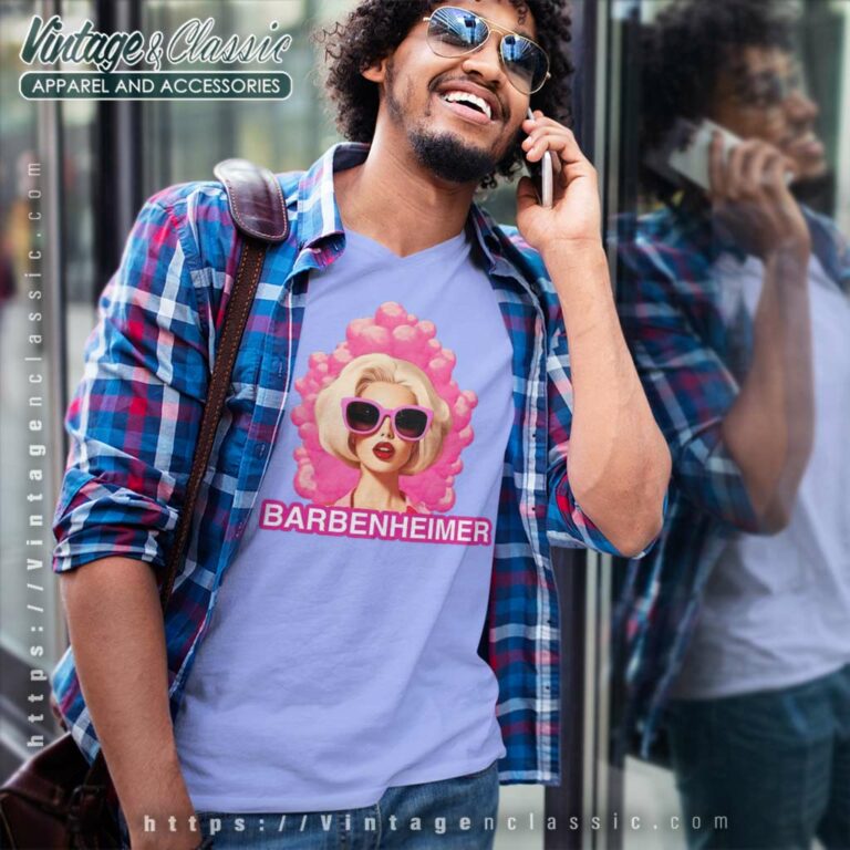 Barbenheimer Shirt Barbie Oppenheimer Movie V Neck TShirt Barbenheimer Shirt Barbie Oppenheimer Movie V Neck TShirt