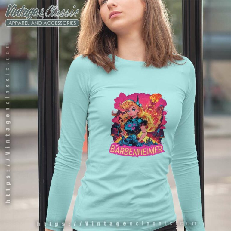 Barbenheimer Shirt Barbie X Oppenheimer Long Sleeve Tee Barbenheimer Shirt Barbie X Oppenheimer Long Sleeve Tee