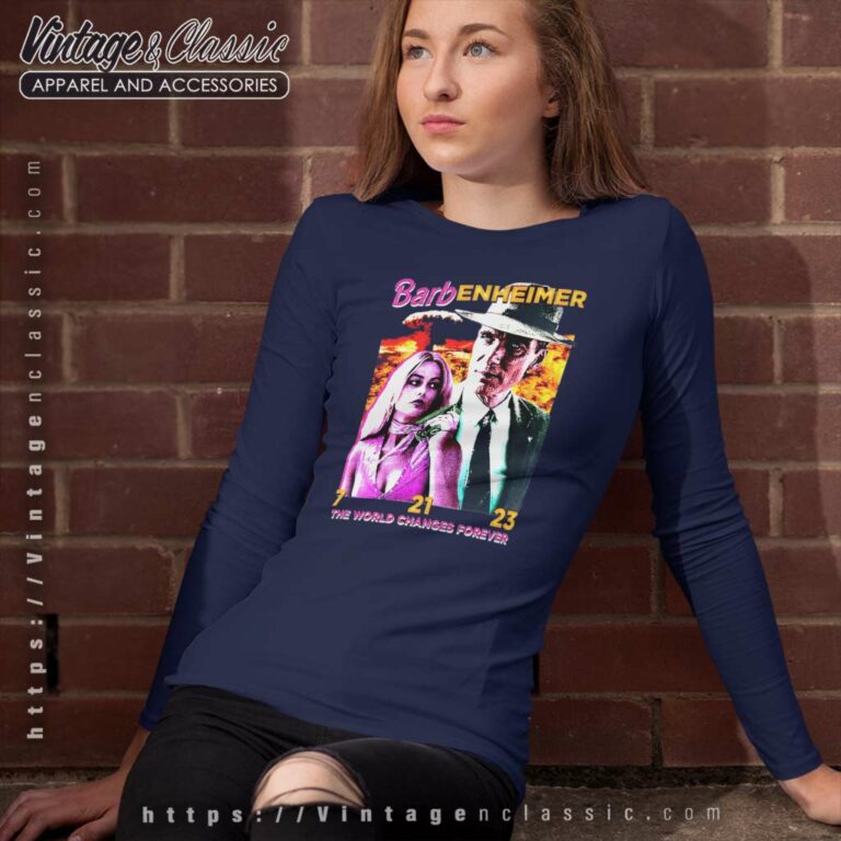 Barbenheimer The World Changes Forever Long Sleeve Tee Barbenheimer The World Changes Forever Long Sleeve Tee