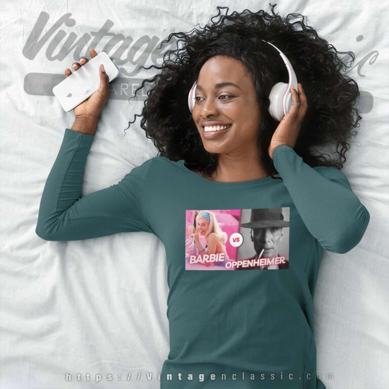 Barbie And Oppenheimer Compete For Box Office Glory Long Sleeve Tee Barbie And Oppenheimer Compete For Box Office Glory Long Sleeve Tee