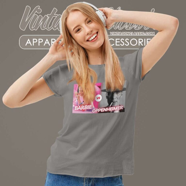 Barbie And Oppenheimer Compete For Box Office Glory Women TShirt Barbie And Oppenheimer Compete For Box Office Glory Women TShirt