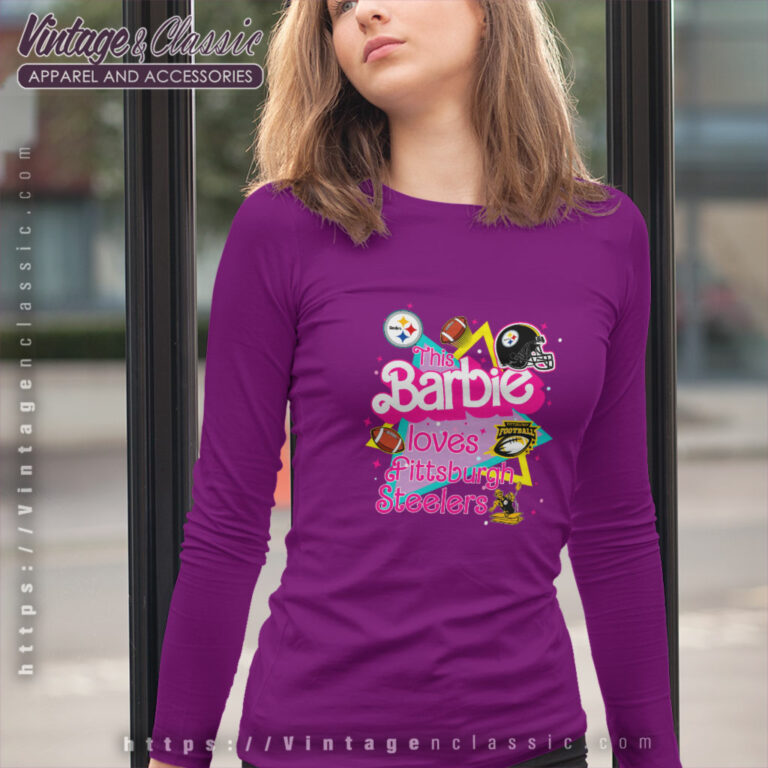 Barbie Loves Pittsburgh Steelers Long Sleeve Tee Barbie Loves Pittsburgh Steelers Long Sleeve Tee