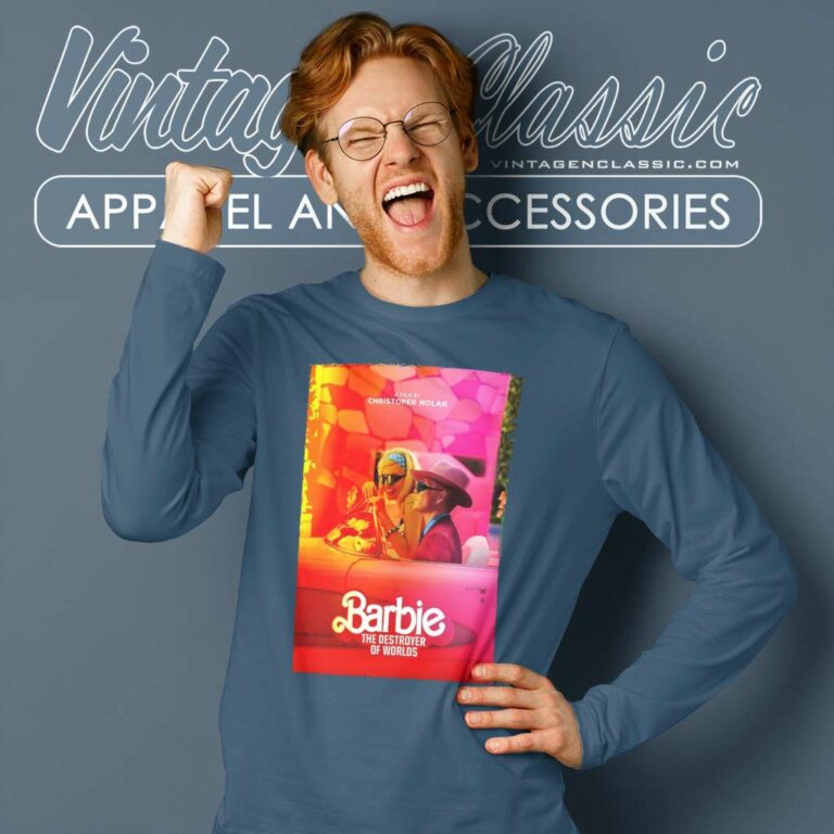 Barbie Poster Oppenheimer Barbenheimer Long Sleeve Tee Barbie Poster Oppenheimer Barbenheimer Long Sleeve Tee