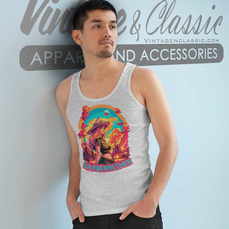 Barbie Shirt Barbenheimer Art Movie Tank Top Racerback Barbie Shirt Barbenheimer Art Movie Tank Top Racerback