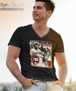 Barry Bond 700 Home Runs San Francisco Giants V Neck TShirt