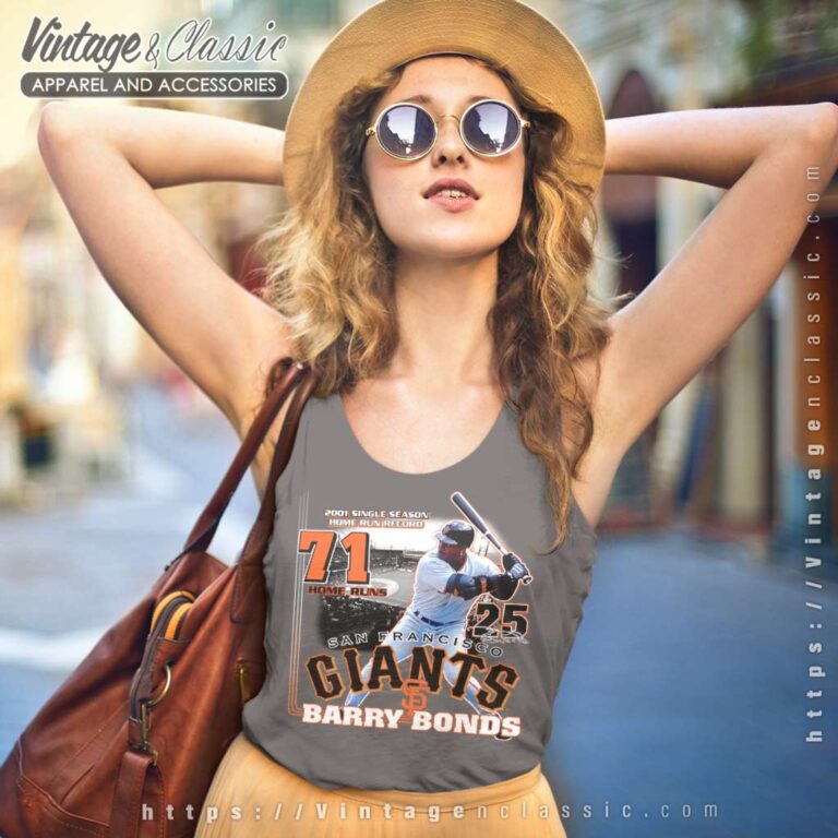 Barry Bonds San Francisco Giants Home Run Tank Top Racerback Barry Bonds San Francisco Giants Home Run Tank Top Racerback