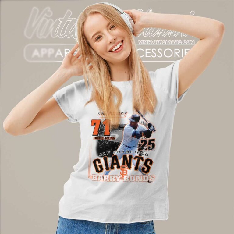 Barry Bonds San Francisco Giants Home Run Women TShirt Barry Bonds San Francisco Giants Home Run Women TShirt