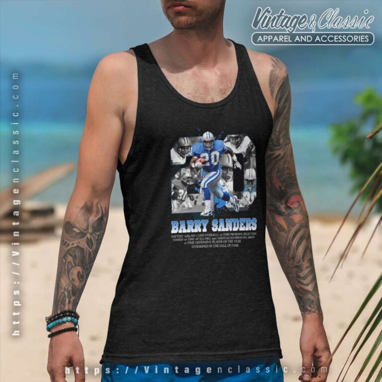 Barry Sanders Detroit Football Running Back Tank Top Racerback Barry Sanders Detroit Football Running Back Tank Top Racerback