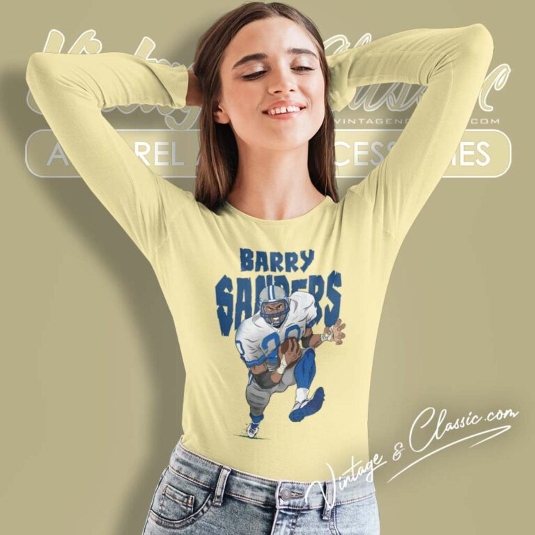 Barry Sanders Detroit Lions Shirt Gift For Fans Long Sleeve Tee Barry Sanders Detroit Lions Shirt Gift For Fans Long Sleeve Tee
