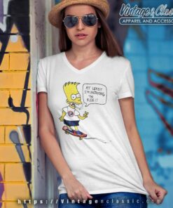 Bart Simpson At Least Im Enjoying The Ride V Neck TShirt