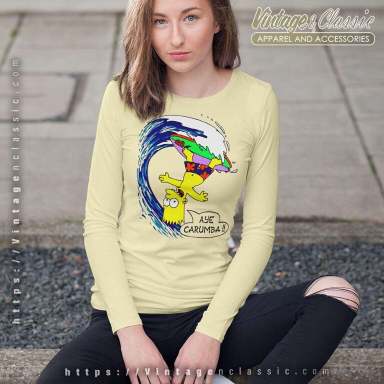 Bart Simpson Aye Carumba Long Sleeve Tee Bart Simpson Aye Carumba Long Sleeve Tee