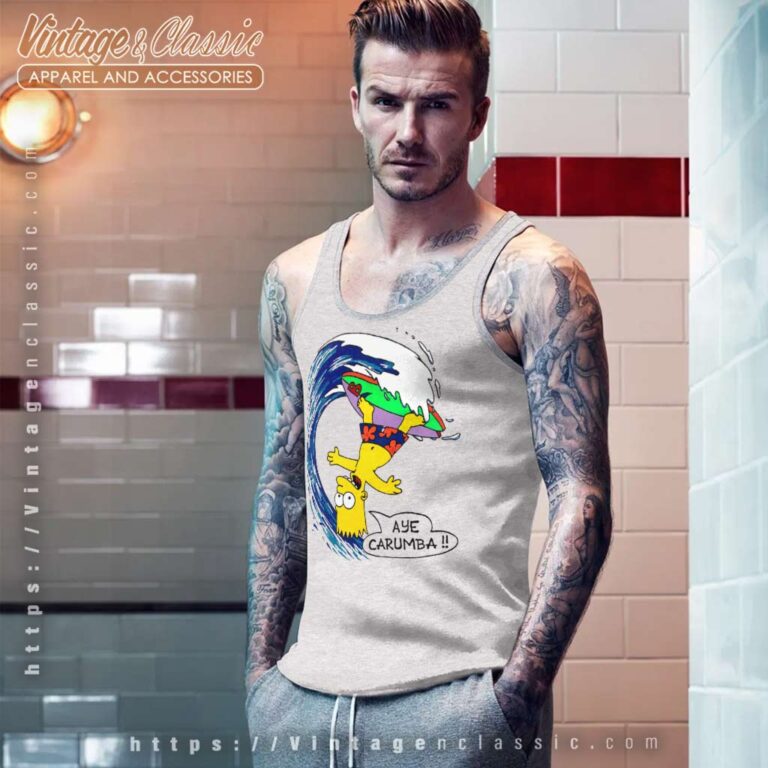 Bart Simpson Aye Carumba Tank Top Racerback Bart Simpson Aye Carumba Tank Top Racerback