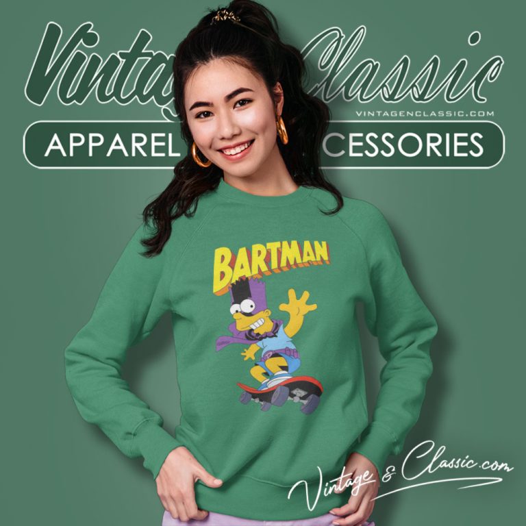 Bart Simpson Bartman Skateboarding Sweatshirt Bart Simpson Bartman Skateboarding Sweatshirt