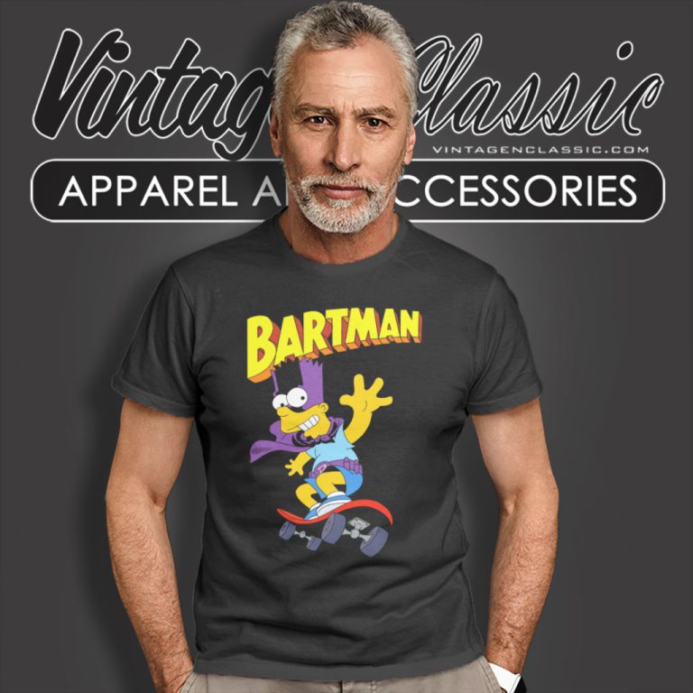 Bart Simpson Bartman Skateboarding T Shirt Bart Simpson Bartman Skateboarding T Shirt
