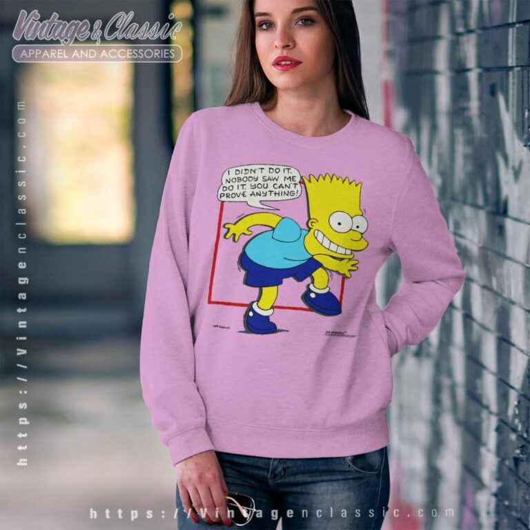 Bart Simpson Cartoon Tv Show Quote Sweatshirt Bart Simpson Cartoon Tv Show Quote Sweatshirt