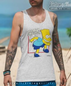 Bart Simpson Cartoon Tv Show Quote Tank Top Racerback