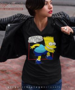 Bart Simpson Cartoon Tv Show Quote V Neck TShirt