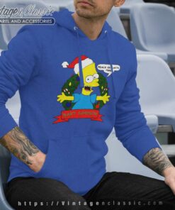 Bart Simpson Christmas Peace On Earth Man Hoodie