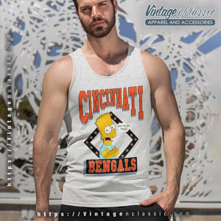 Bart Simpson Cincinnati Bengals Tank Top Racerback Bart Simpson Cincinnati Bengals Tank Top Racerback