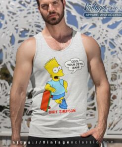 Bart Simpson Cool Your Jets Man Tank Top Racerback