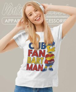 Bart Simpson Detroit Cubs Baseball Women TShirt