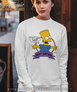 Bart Simpson Dont Have A Cow Man Sweatshirt