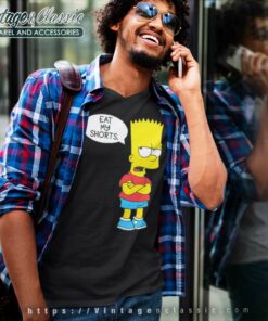 Bart Simpson Eat My Shorts Shirt 5 Bart Simpson Eat My Shorts V Neck TShirt